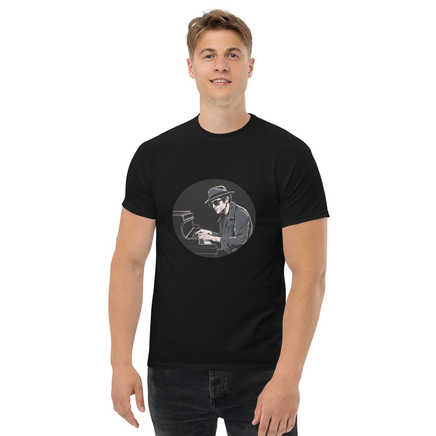 Cool Cat Piano Man Men's classic tee