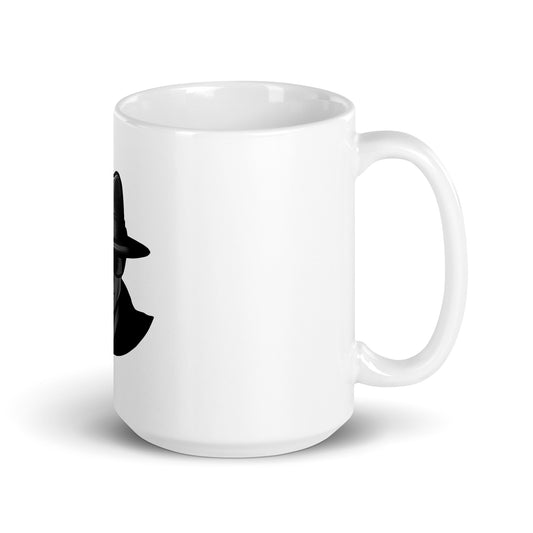 Spy Guy White glossy mug